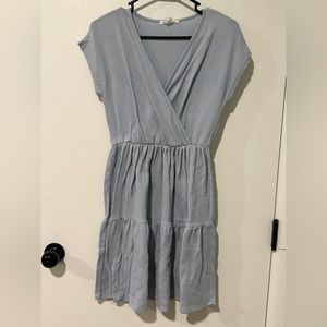 Blue Caution to the Wind Wrap Dress | Medium